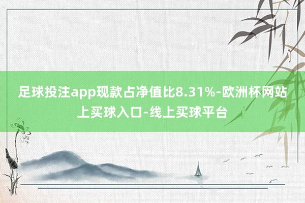 足球投注app现款占净值比8.31%-欧洲杯网站上买球入口-线上买球平台