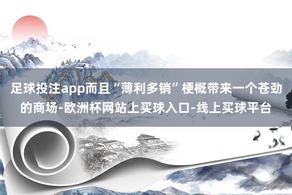 足球投注app而且“薄利多销”梗概带来一个苍劲的商场-欧洲杯网站上买球入口-线上买球平台