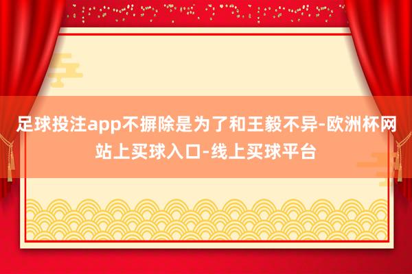 足球投注app不摒除是为了和王毅不异-欧洲杯网站上买球入口-线上买球平台