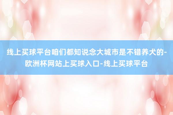 线上买球平台咱们都知说念大城市是不错养犬的-欧洲杯网站上买球入口-线上买球平台