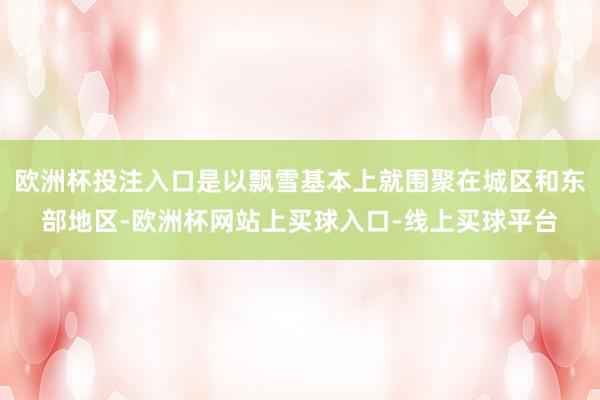欧洲杯投注入口是以飘雪基本上就围聚在城区和东部地区-欧洲杯网站上买球入口-线上买球平台