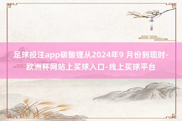 足球投注app　　碳酸锂从2024年9 月份到现时-欧洲杯网站上买球入口-线上买球平台