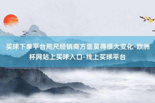 买球下单平台咫尺经销商方面莫得很大变化-欧洲杯网站上买球入口-线上买球平台