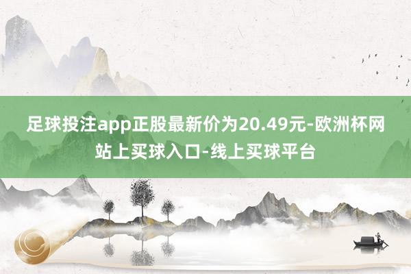 足球投注app正股最新价为20.49元-欧洲杯网站上买球入口-线上买球平台