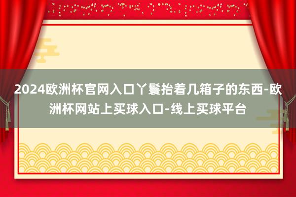 2024欧洲杯官网入口丫鬟抬着几箱子的东西-欧洲杯网站上买球入口-线上买球平台