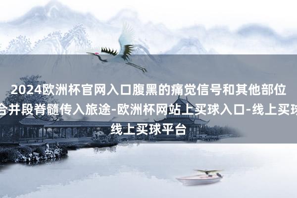 2024欧洲杯官网入口腹黑的痛觉信号和其他部位共用合并段脊髓传入旅途-欧洲杯网站上买球入口-线上买球平台