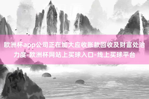 欧洲杯app公司正在加大应收账款回收及财富处治力度-欧洲杯网站上买球入口-线上买球平台