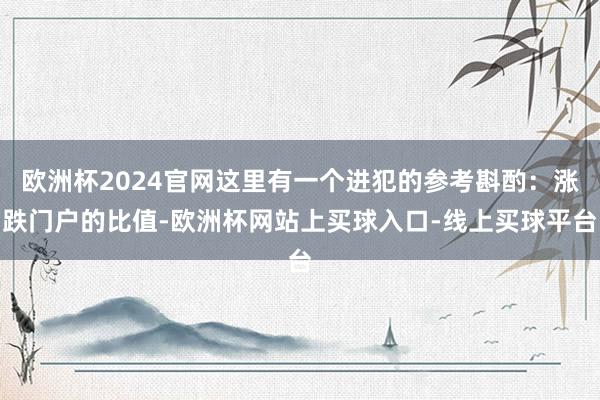 欧洲杯2024官网这里有一个进犯的参考斟酌：涨跌门户的比值-欧洲杯网站上买球入口-线上买球平台