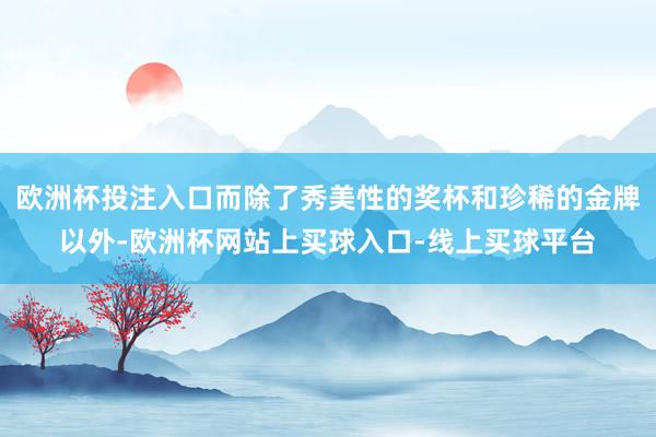 欧洲杯投注入口而除了秀美性的奖杯和珍稀的金牌以外-欧洲杯网站上买球入口-线上买球平台